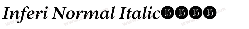 Inferi Normal Italic字体转换